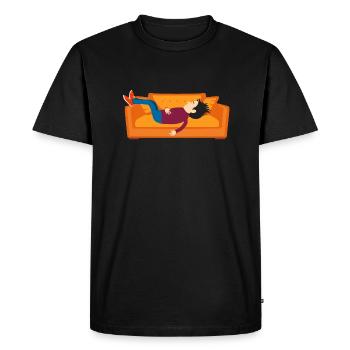 canape sieste dort dormir homme ados garcon - T-shirt Premium bio Homme - noir - Devant - Nico (187cm)