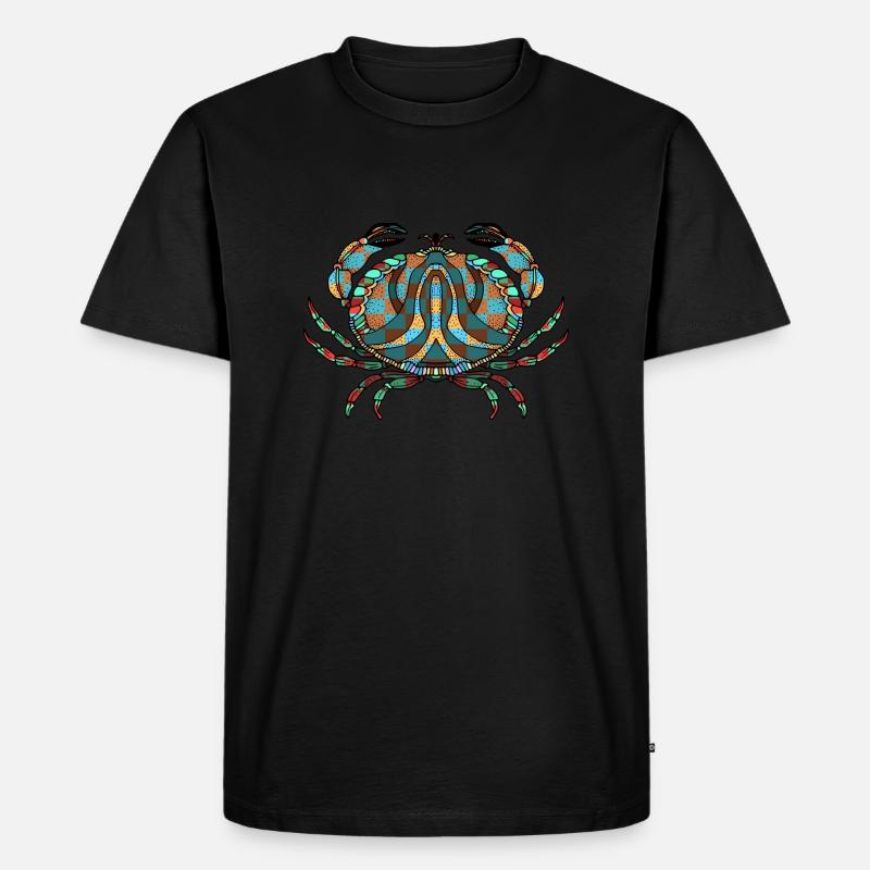 Krabbe - Männer Premium Bio T-Shirt - Schwarz