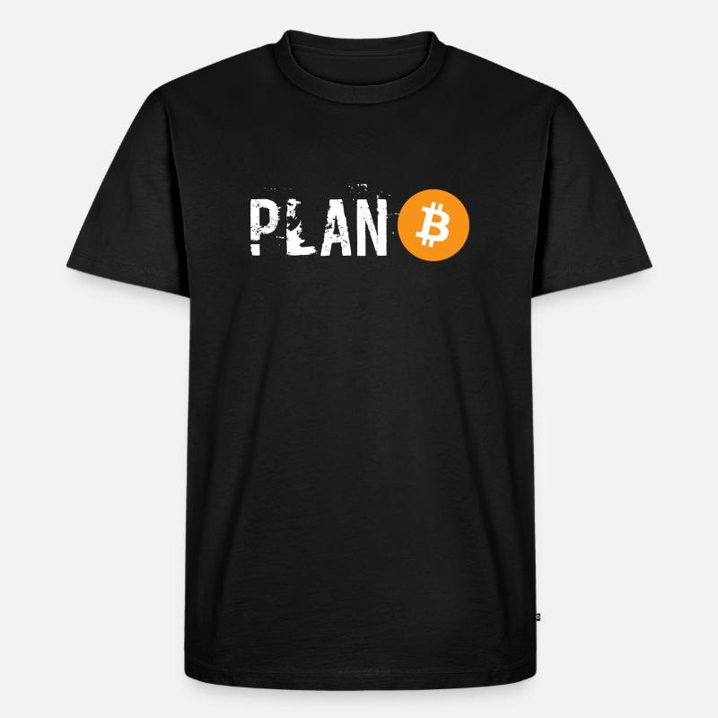 Plan B Bitcoin Crypto - Männer Premium Bio T-Shirt - Schwarz