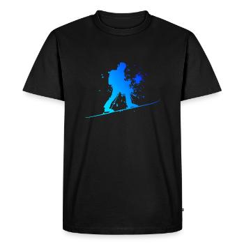 Ski Alpinisme Femmes Ski Tour Ski Ski De Randonnée - T-shirt Premium bio Homme - noir - Devant - Nico (187cm)