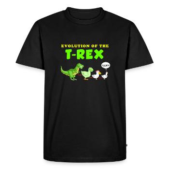 évolution du trex - T-shirt Premium bio Homme - noir - Devant - Nico (187cm)