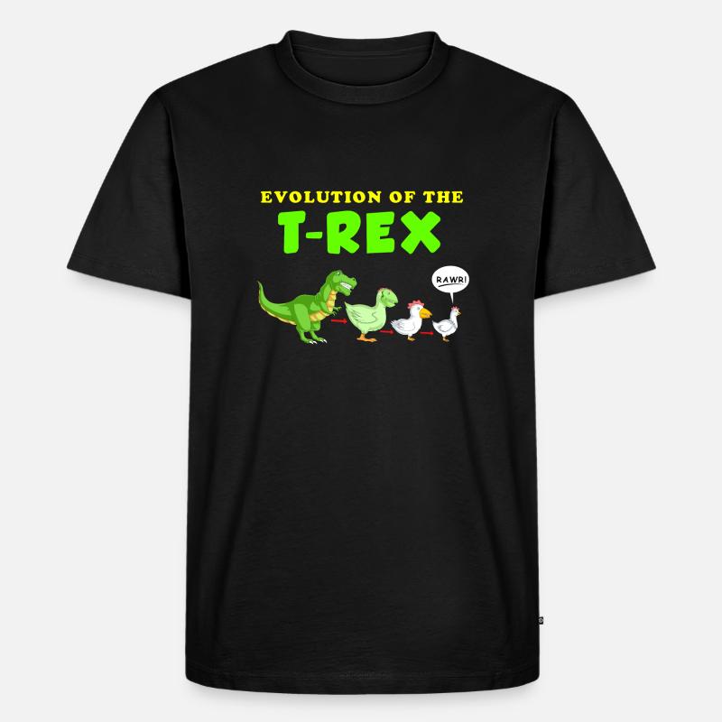 évolution du trex - T-shirt Premium bio Homme - noir