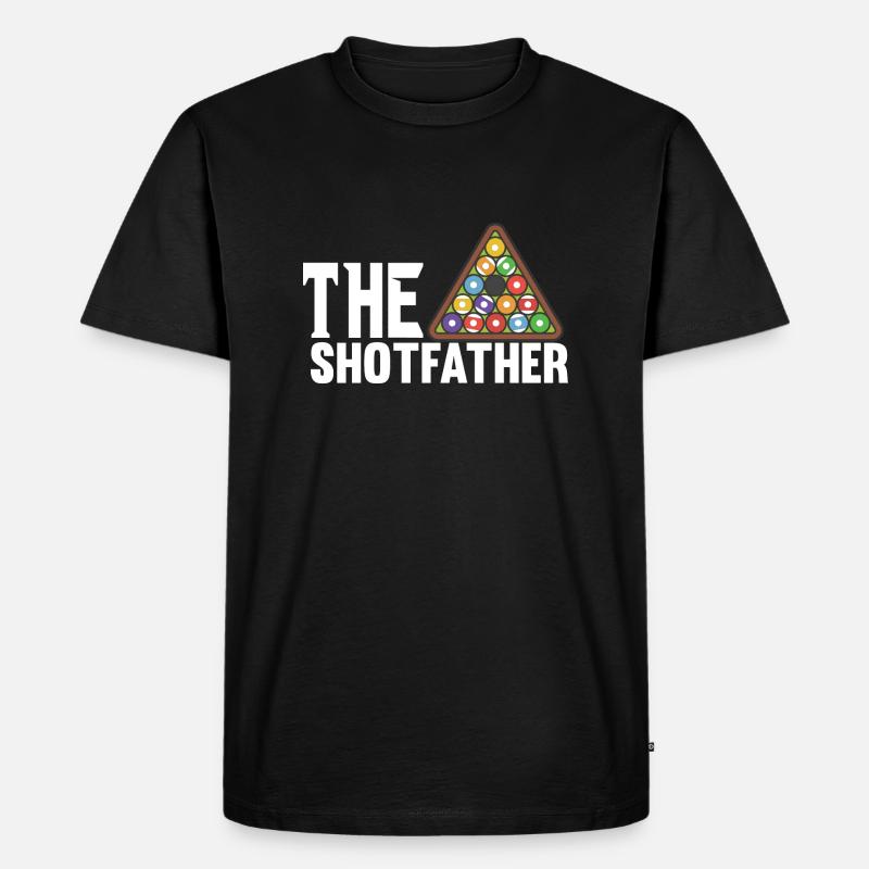 Das Shotfather Pool Billard Snooker - Männer Premium Bio T-Shirt - Schwarz
