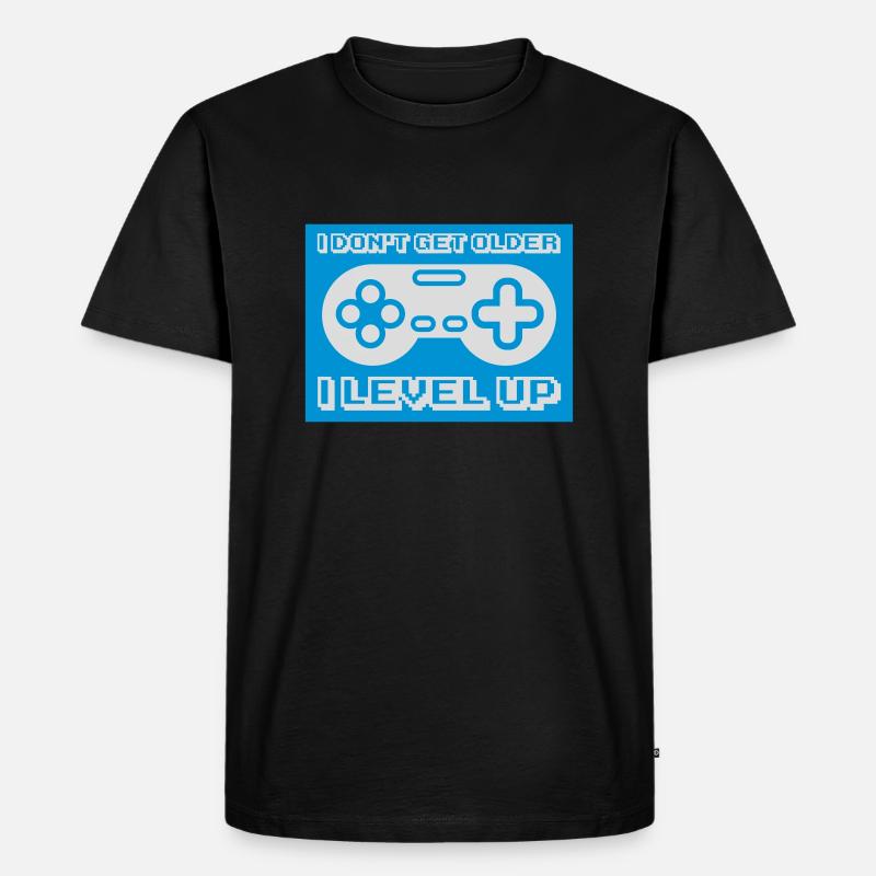 get older level up - Männer Premium Bio T-Shirt - Schwarz