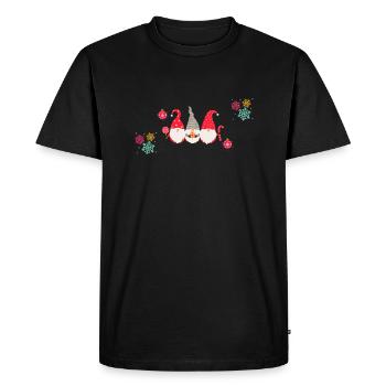 Christmas Gnomes - Men's Premium Organic T-Shirt - black - Front - Nico (187cm)