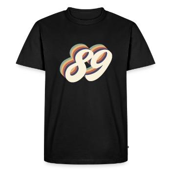 89ème anniversaire vintage - T-shirt Premium bio Homme - noir - Devant - Nico (187cm)