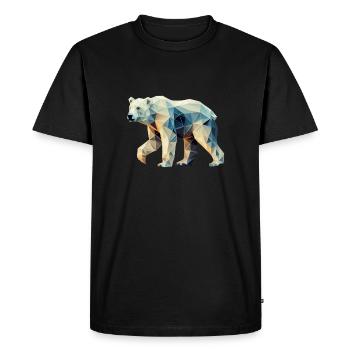 Geometric Polar Bear - Geometry Motif - Men's Premium Organic T-Shirt - black - Front - Nico (187cm)