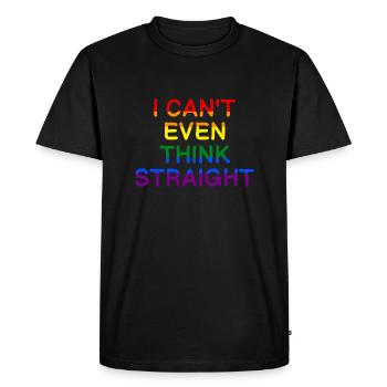 Je ne peux même pas penser chemise droite LGBTQ Gay Pride - T-shirt Premium bio Homme - noir - Devant - Nico (187cm)