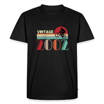 Vintage Birthday rétro sunset design - T-shirt Premium bio Homme - noir - Devant - Nico (187cm)