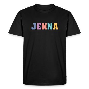 Nom - Jenna - T-shirt Premium bio Homme - noir - Devant - Nico (187cm)