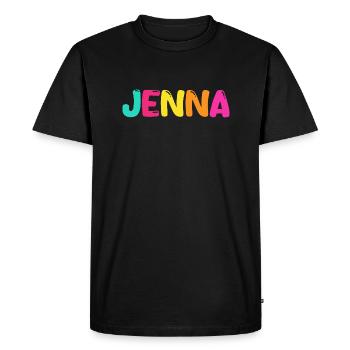 Nom - Jenna - T-shirt Premium bio Homme - noir - Devant - Nico (187cm)