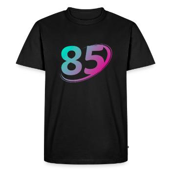 Number 85 multicolor - Men's Premium Organic T-Shirt - black - Front - Nico (187cm)