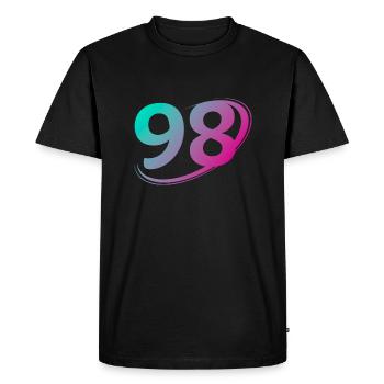Number 98 multicolor - Men's Premium Organic T-Shirt - black - Front - Nico (187cm)