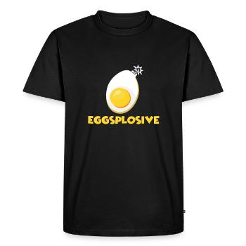 Egg Chicken Funny Funny Gift Idea Explosive Bomb - Men's Premium Organic T-Shirt - black - Front - Nico (187cm)