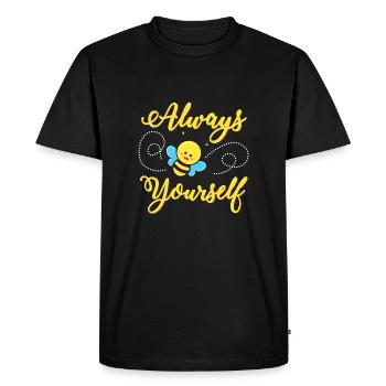 Soyez confiant Bee drôle - T-shirt Premium bio Homme - noir - Devant - Nico (187cm)