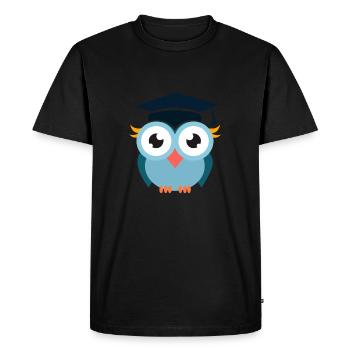 owl - Men's Premium Organic T-Shirt - black - Front - Nico (187cm)