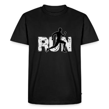 Exécuter en cours d’exécution - T-shirt Premium bio Homme - noir - Devant - Nico (187cm)