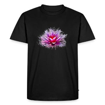 nénuphar - T-shirt Premium bio Homme - noir - Devant - Nico (187cm)