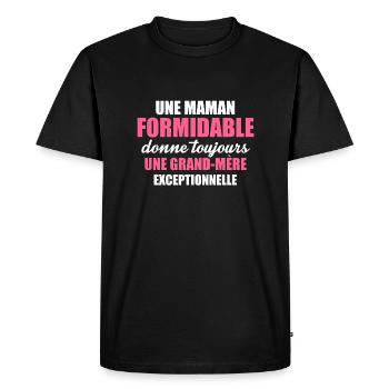 une grand mère exceptionnelle - T-shirt Premium bio Homme - noir - Devant - Nico (187cm)