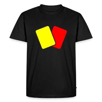 Carton rouge et jaune - T-shirt Premium bio Homme - noir - Devant - Nico (187cm)