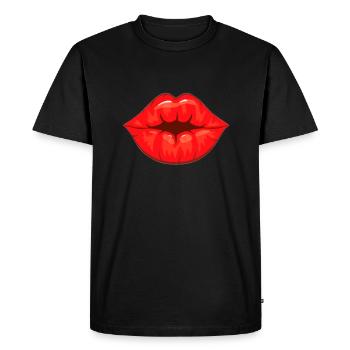 baiser - T-shirt Premium bio Homme - noir - Devant - Nico (187cm)