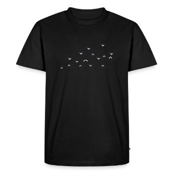 Bird flight south gift idea - Men's Premium Organic T-Shirt - black - Front - Nico (187cm)