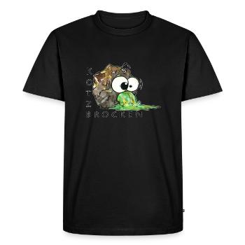 Morceaux de vomi - T-shirt Premium bio Homme - noir - Devant - Nico (187cm)