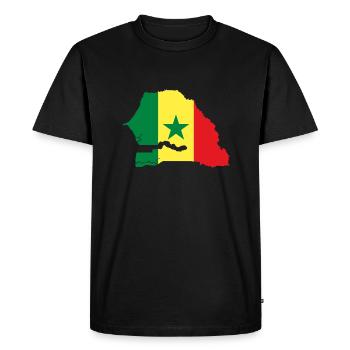 Senegal flag - Men's Premium Organic T-Shirt - black - Front - Nico (187cm)