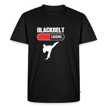 Blackbelt Store Dedicated Person Gift - Men's Premium Organic T-Shirt - black - Front - Nico (187cm)