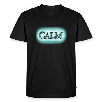 Feeling Calm Again - Men's Premium Organic T-Shirt - black - Front - Nico (187cm)