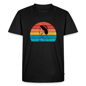 Queen Elizabeth II Retro Vintage Elizabeth 2 - Männer Premium Bio T-Shirt - Schwarz - Vorne - Nico (187cm)