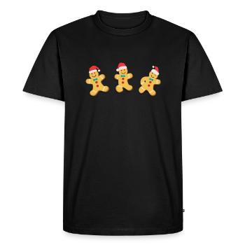 Gringerbread Christmas Cookie - Men's Premium Organic T-Shirt - black - Front - Nico (187cm)