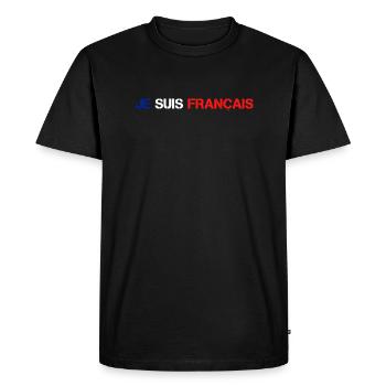 je suis français - T-shirt Premium bio Homme - noir - Devant - Nico (187cm)