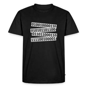 Binary Code Program Language - Men's Premium Organic T-Shirt - black - Front - Nico (187cm)
