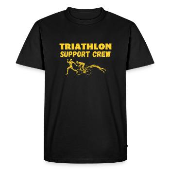 Triathlon Support Crew - Men's Premium Organic T-Shirt - black - Front - Nico (187cm)