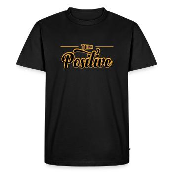 Think positive - T-shirt Premium bio Homme - noir - Devant - Nico (187cm)