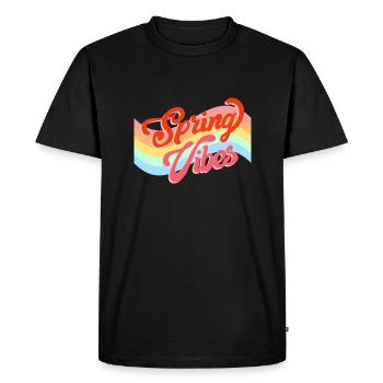 Spring Vibes - Men's Premium Organic T-Shirt - black - Front - Nico (187cm)