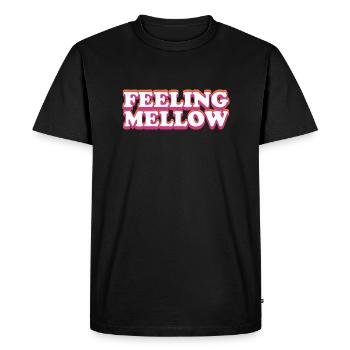 Feeling Mellow Colorful Saying - Men's Premium Organic T-Shirt - black - Front - Nico (187cm)