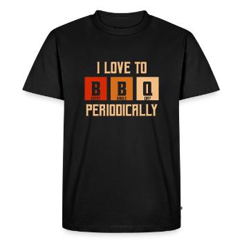 J’aime faire griller périodiquement la fumée du barbecue - T-shirt Premium bio Homme - noir - Devant - Nico (187cm)
