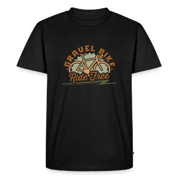 Gravel Bike, Ride Free - T-shirt Premium bio Homme - noir - Devant - Nico (187cm)