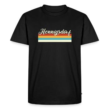Hennigsdorf - Brandebourg - Rétro - Poutres vintage - T-shirt Premium bio Homme - noir - Devant - Nico (187cm)