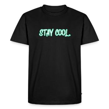 stay cool - Men's Premium Organic T-Shirt - black - Front - Nico (187cm)