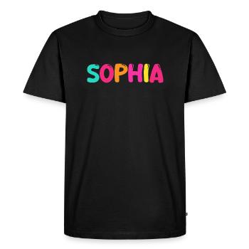 Nom - Sophie - T-shirt Premium bio Homme - noir - Devant - Nico (187cm)