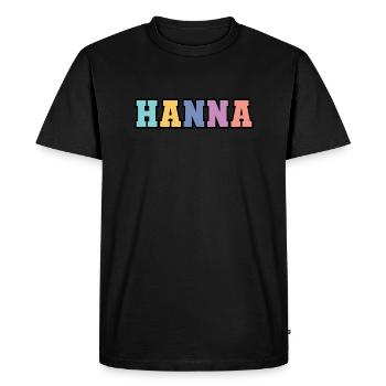 Nom - Hanna - T-shirt Premium bio Homme - noir - Devant - Nico (187cm)