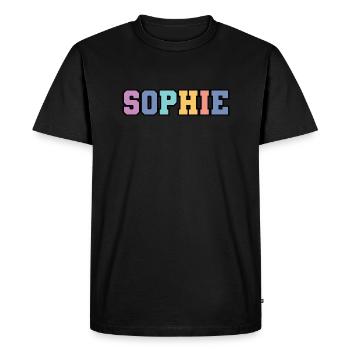 Nom - Sophie - T-shirt Premium bio Homme - noir - Devant - Nico (187cm)