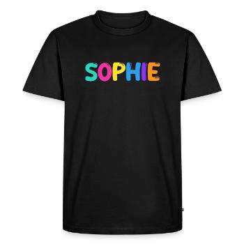 Nom - Sophie - T-shirt Premium bio Homme - noir - Devant - Nico (187cm)