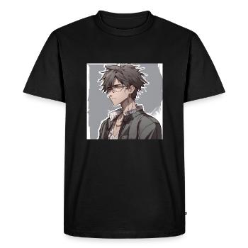 Anime cute boy - T-shirt Premium bio Homme - noir - Devant - Nico (187cm)