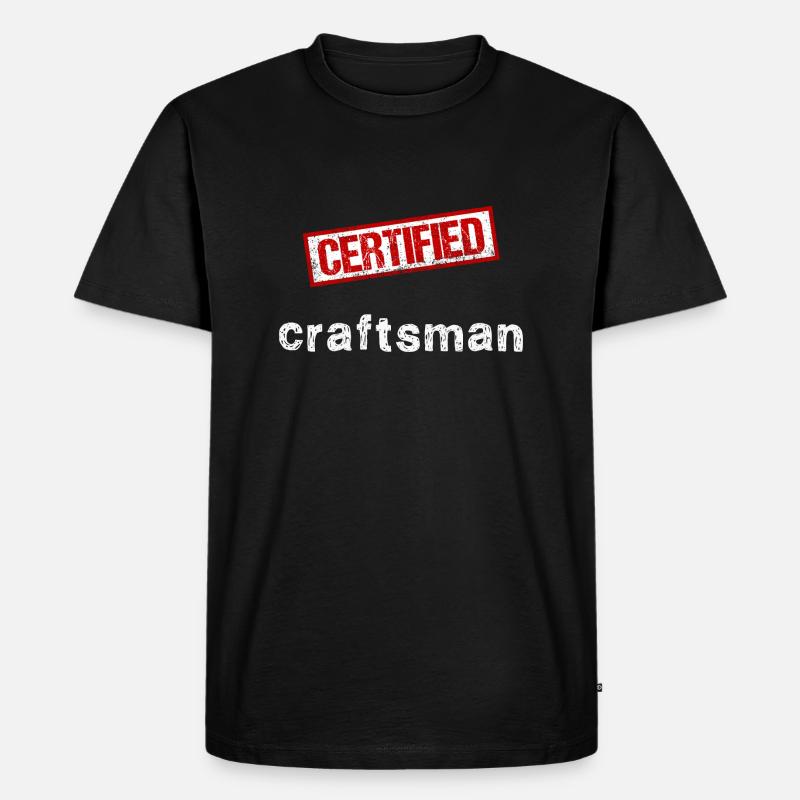 Handwerker - Männer Premium Bio T-Shirt - Schwarz