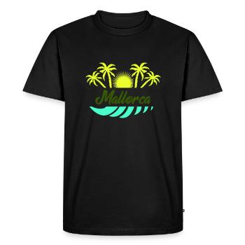 Majorca - Men's Premium Organic T-Shirt - black - Front - Nico (187cm)