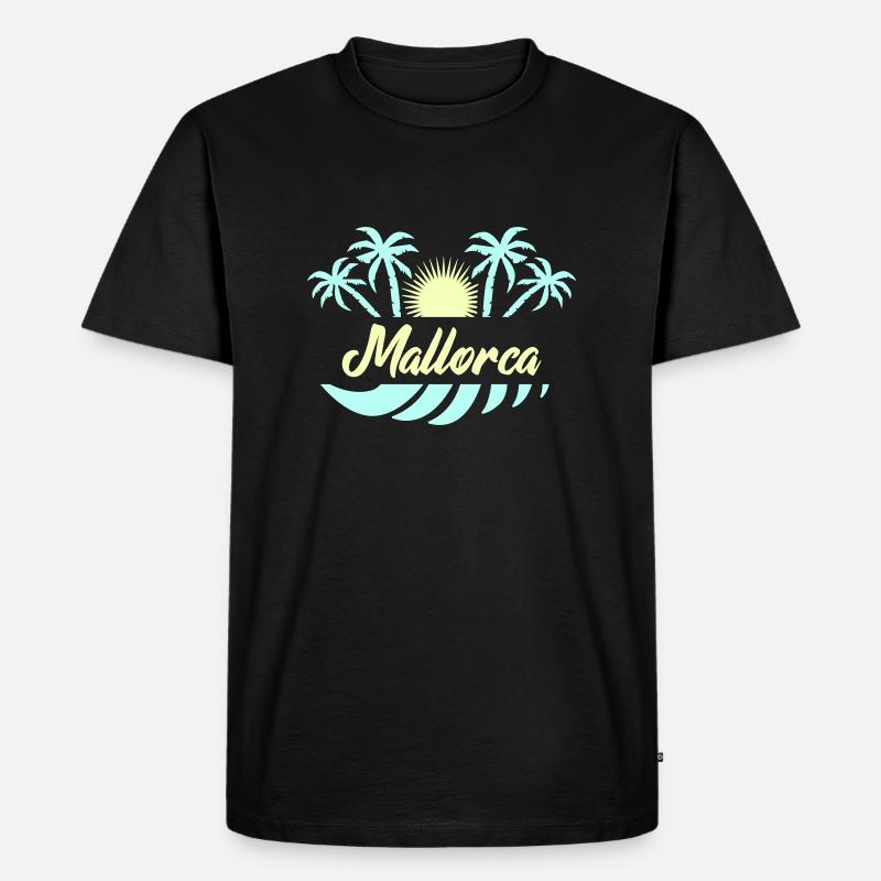 mallorca 02 - Männer Premium Bio T-Shirt - Schwarz